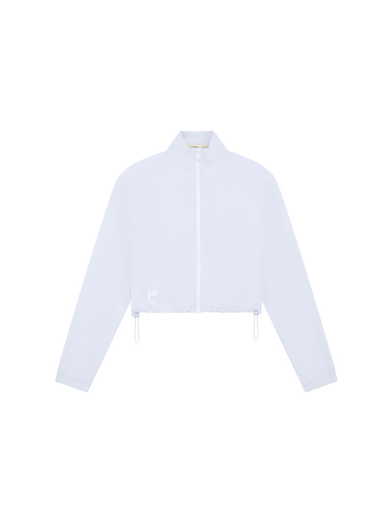 Womens Recycled Nylon Zip Up Jacket - Ice Grey 1