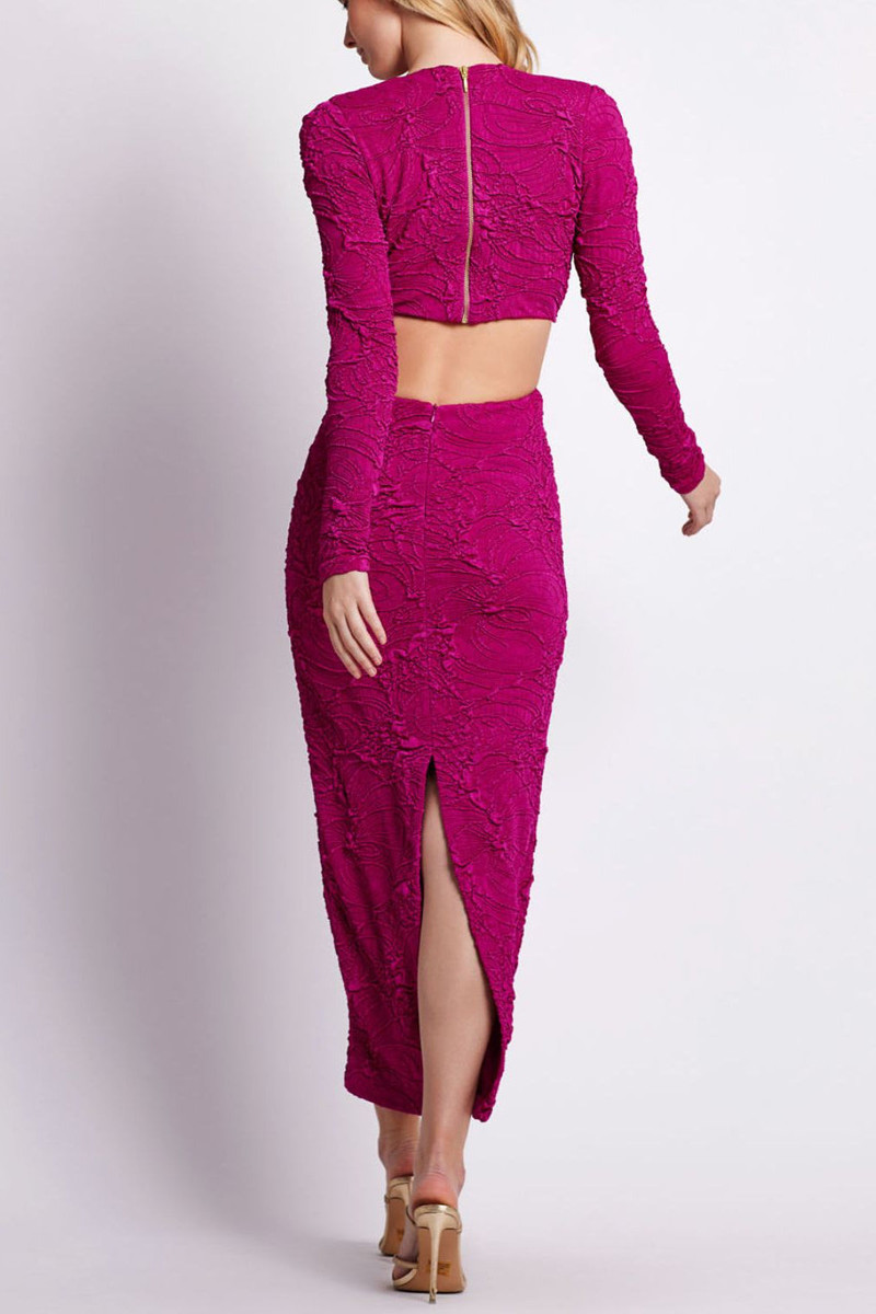 Jacquard Cut-Out Maxi Dress 3