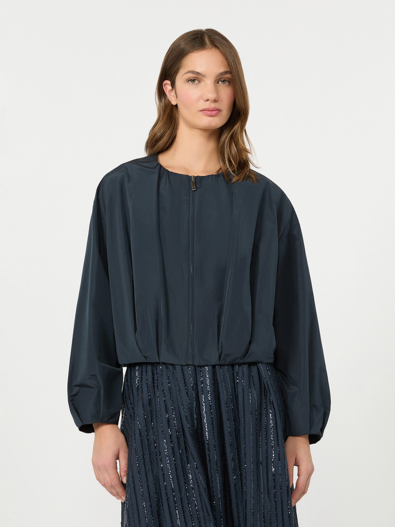 BUTTERFLY Short taffeta jacket - NAVY 3