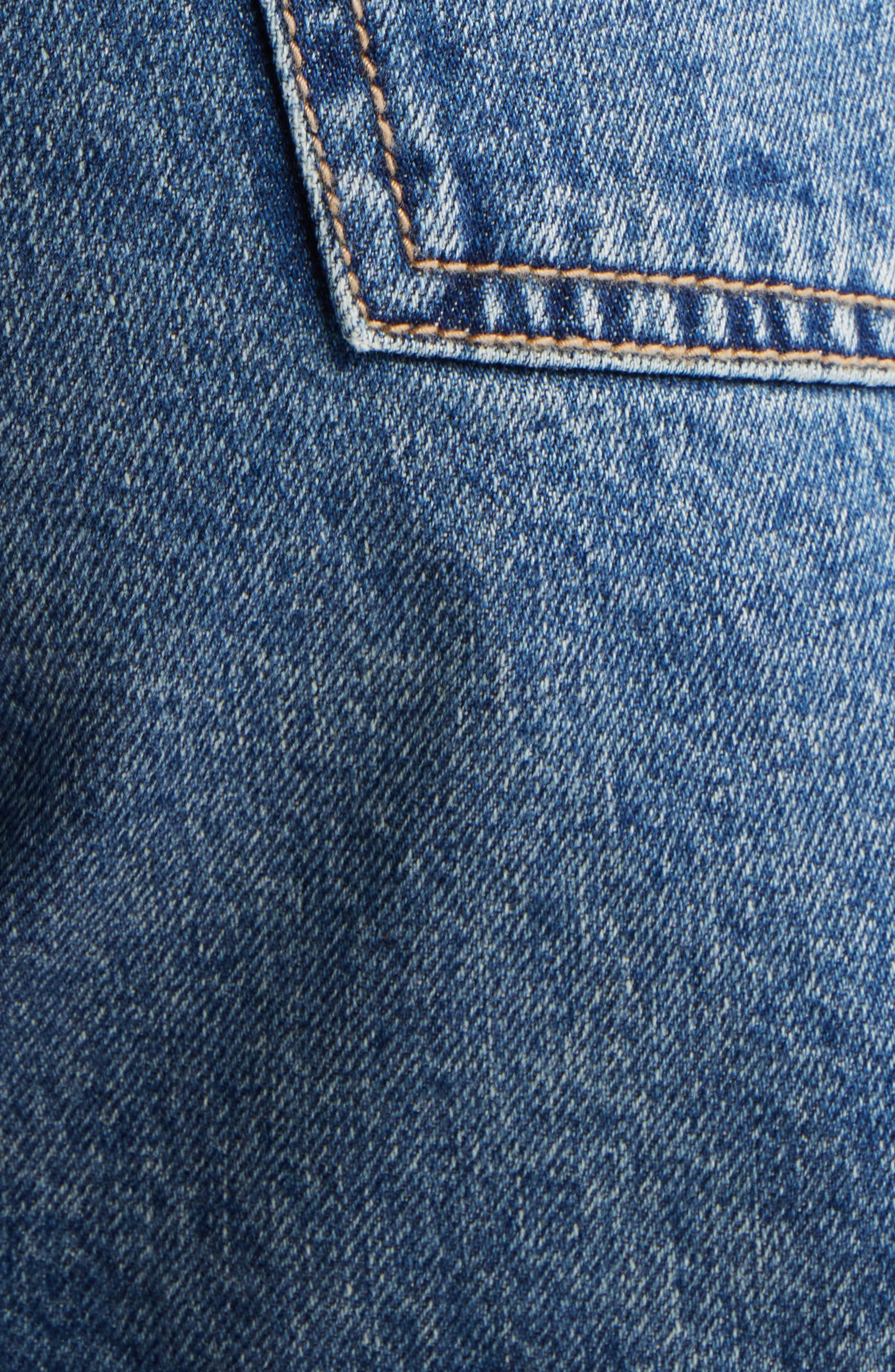 rag & bone Embellished High Waist Raw Hem Cutoff Denim Shorts in Evjwl at Nordstrom - 6