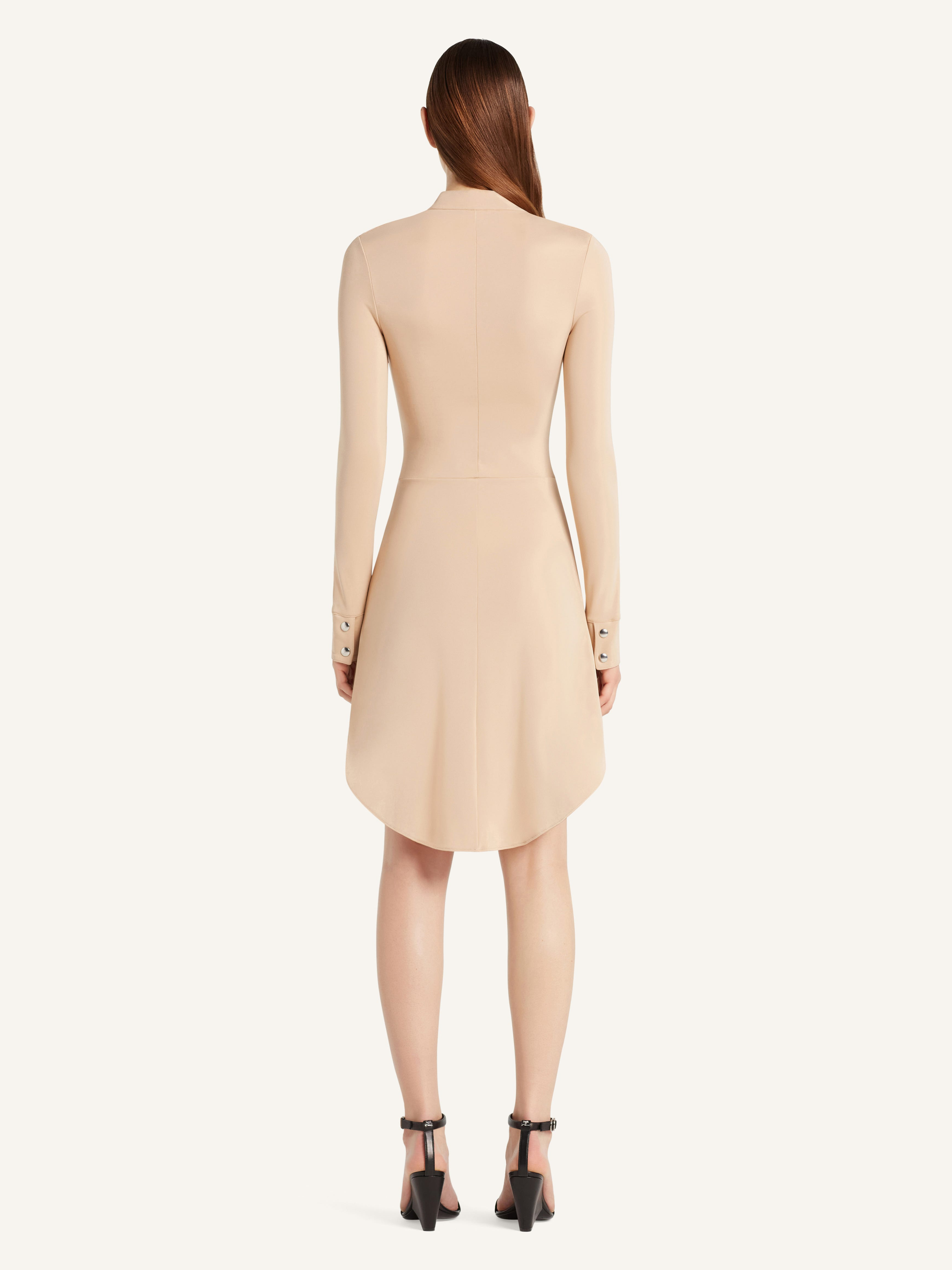 BIKER CREPE JERSEY ZIPPED DRESS - 4