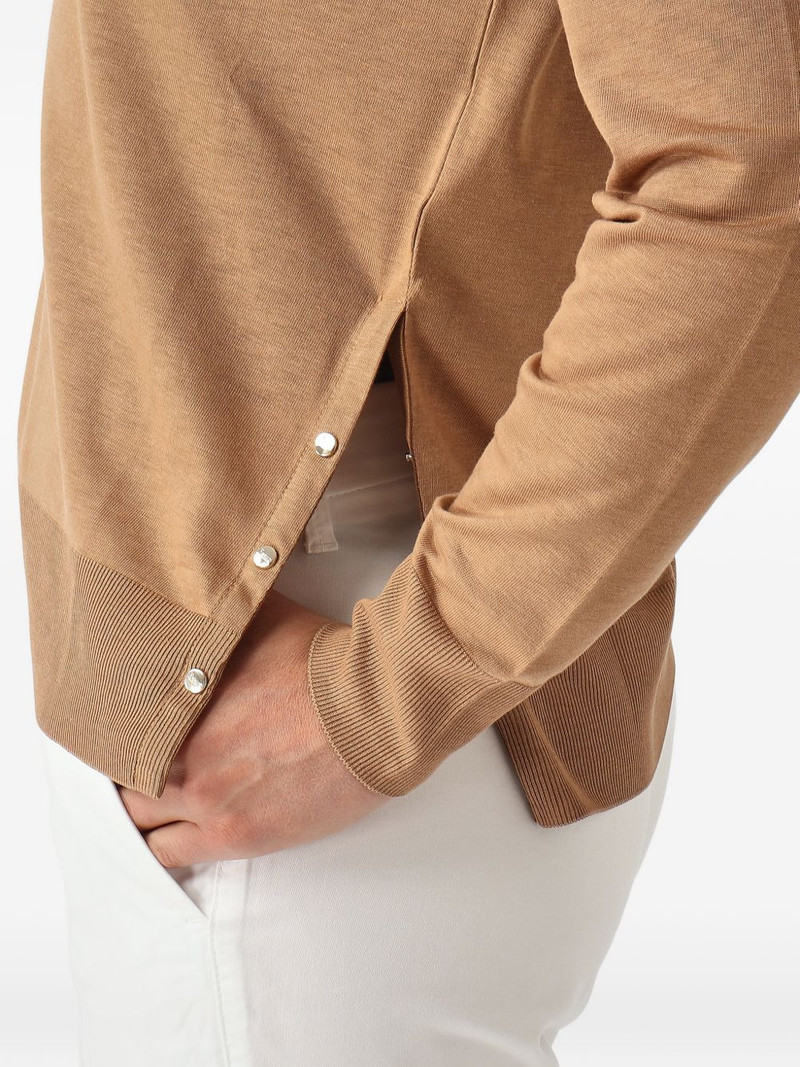 raglan-sleeve button-slit t-shirt 5