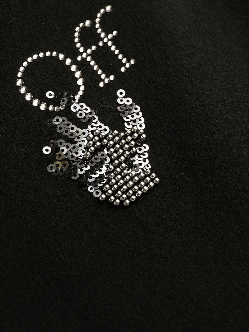 logo embellished single-breasted coat 6