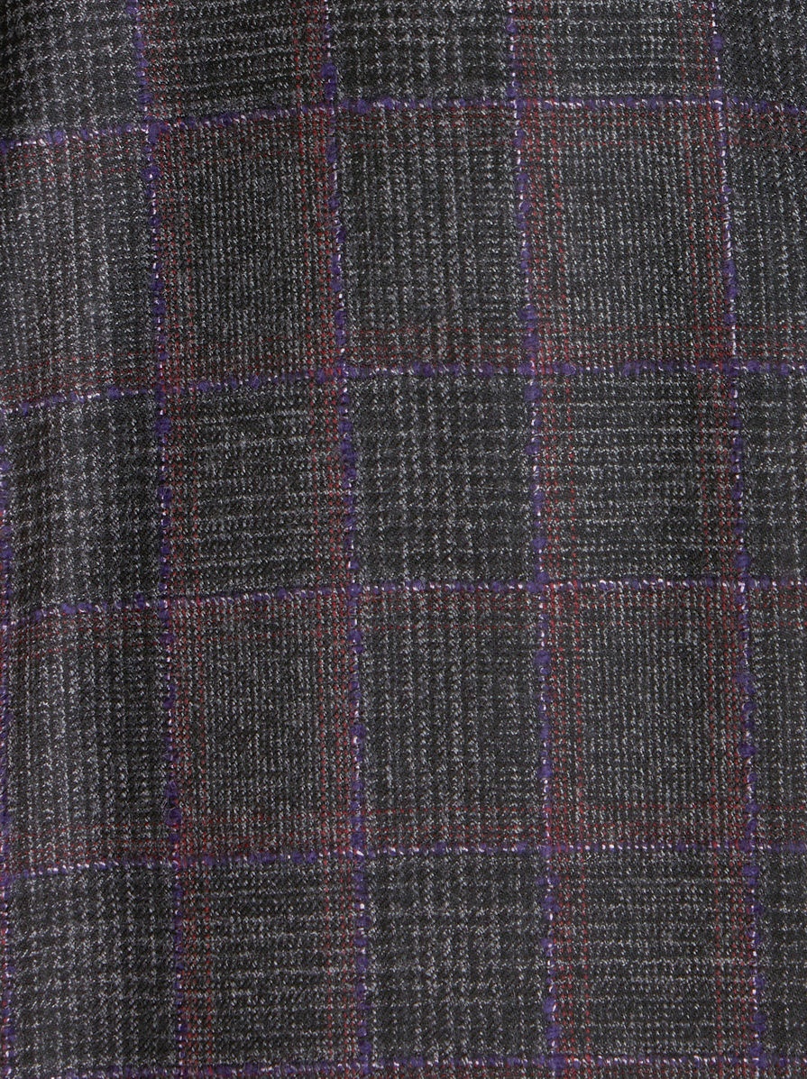 CHECK WOOL AND CASHMERE SUIT - 6