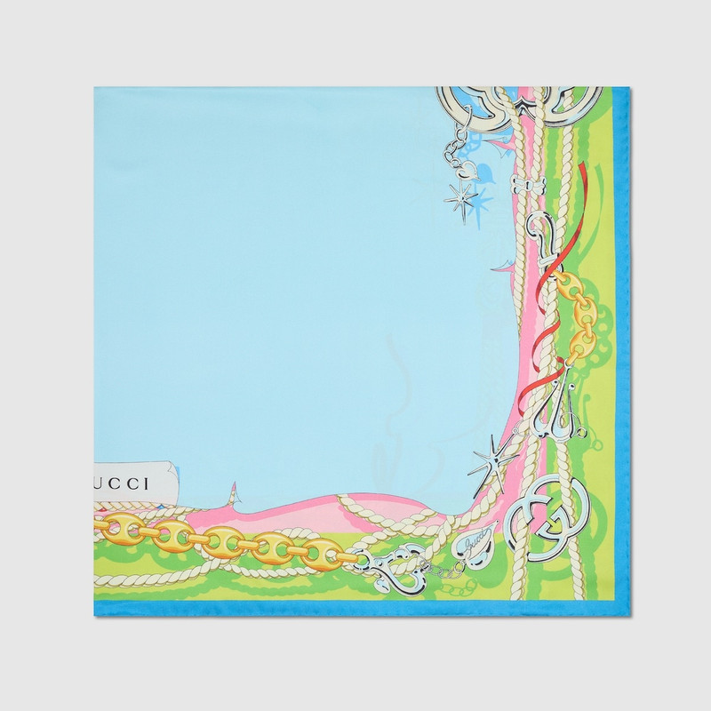 GUCCI 90 x 90 project printed silk carré outlook