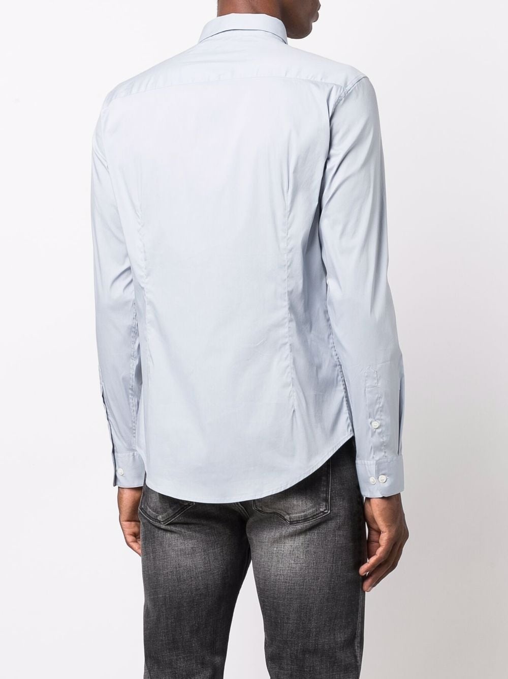 logo-embroidered long-sleeve shirt - 4