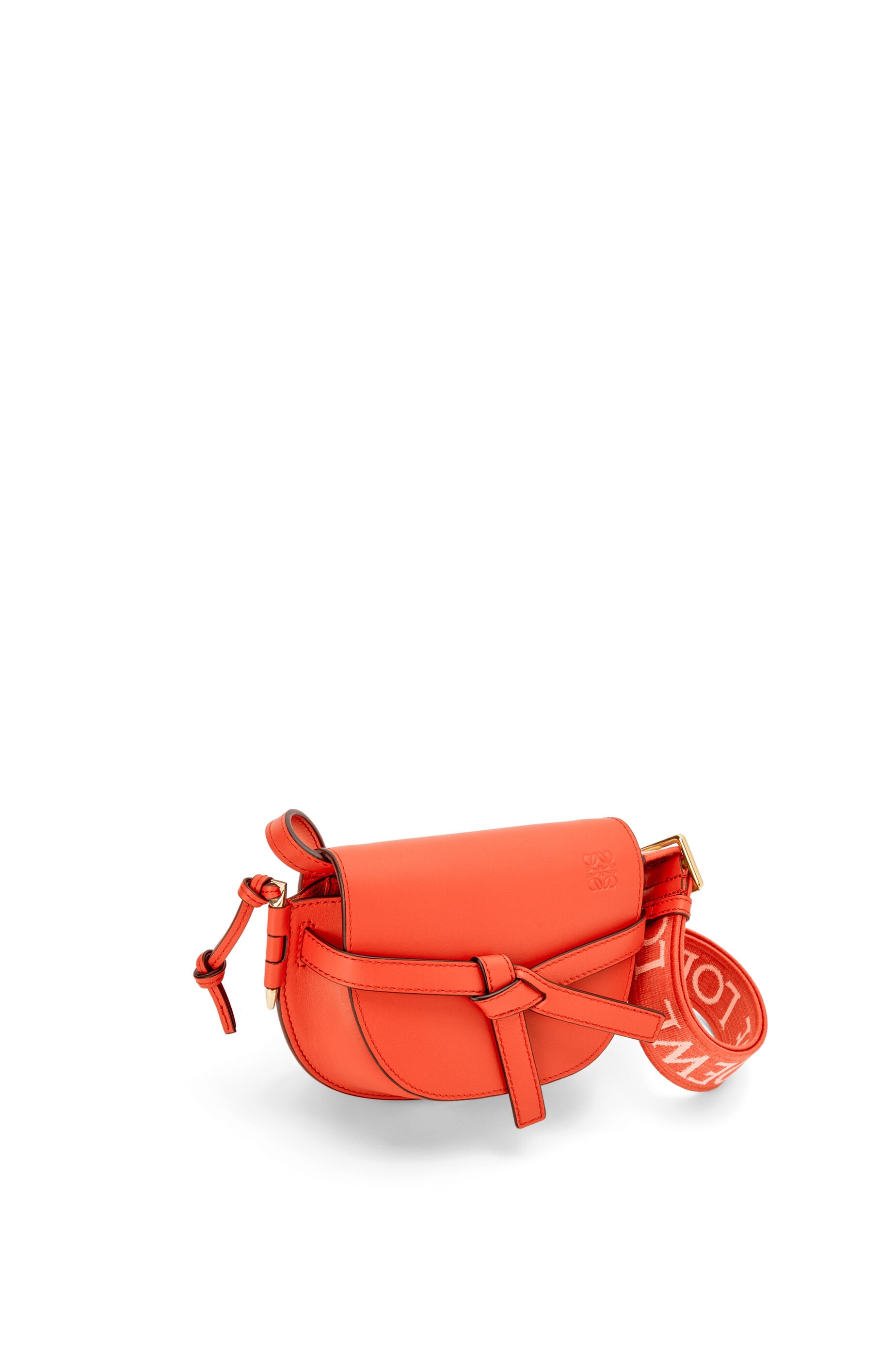 Mini Gate Dual bag in soft calfskin and jacquard - 4