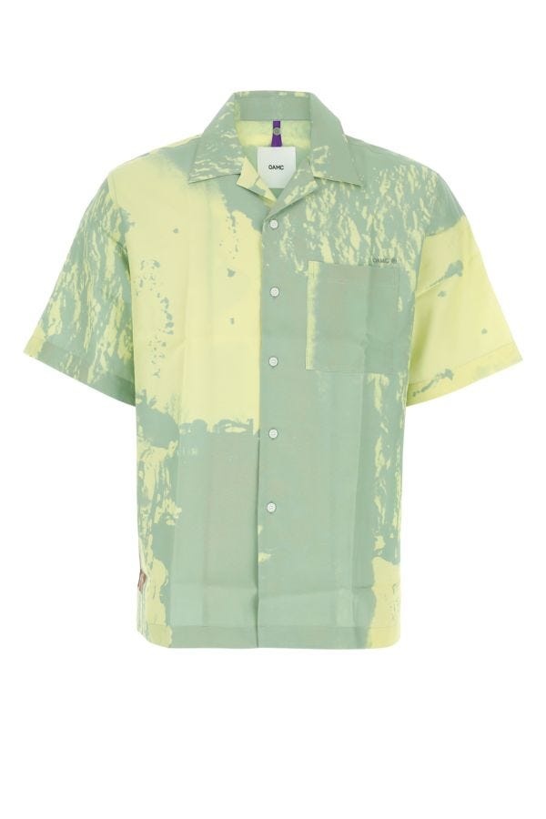 Oamc Man Printed Viscose Oversize Shirt - 1