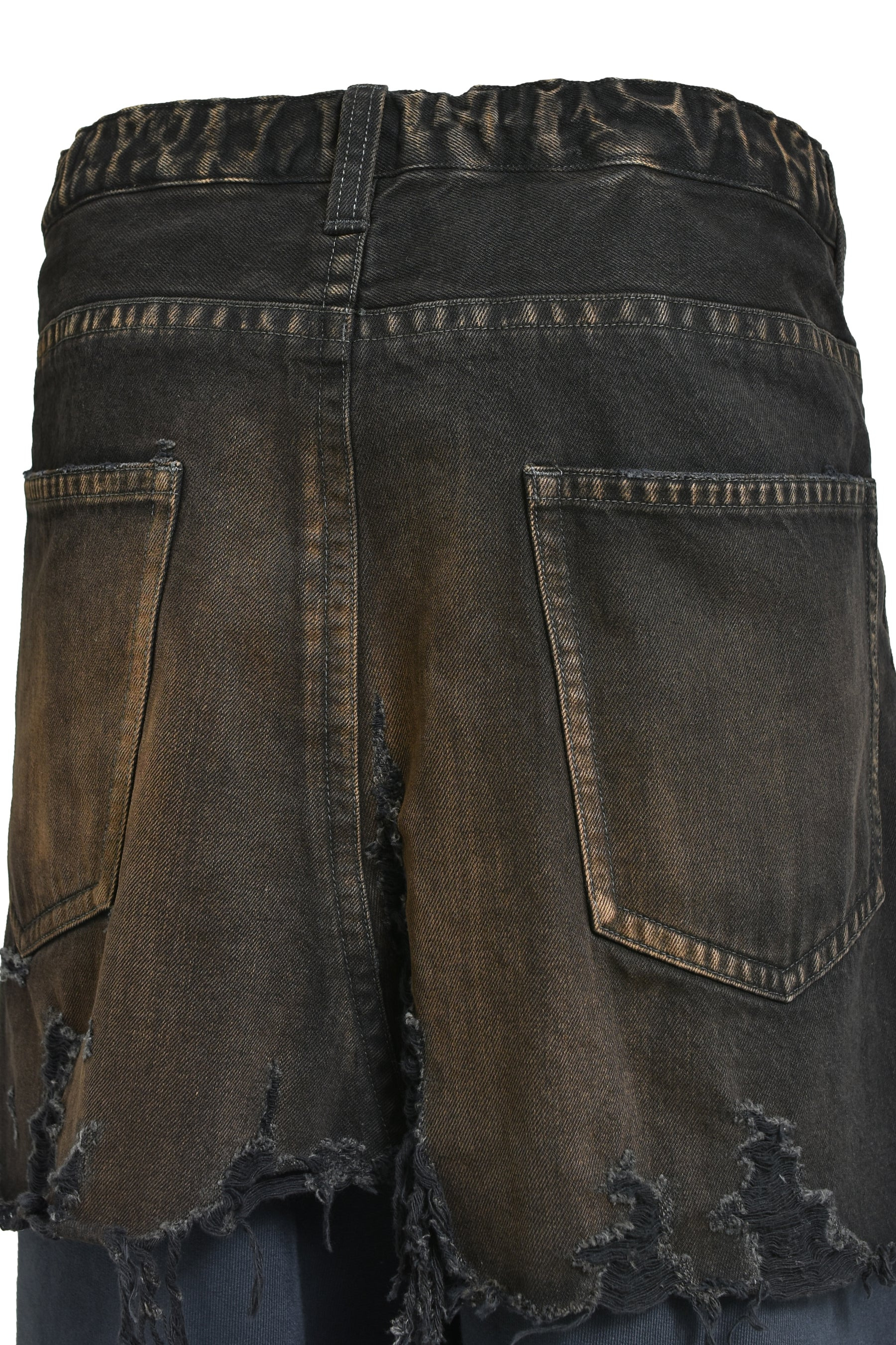 WAIST LAYERED JEANS / BLK - 9