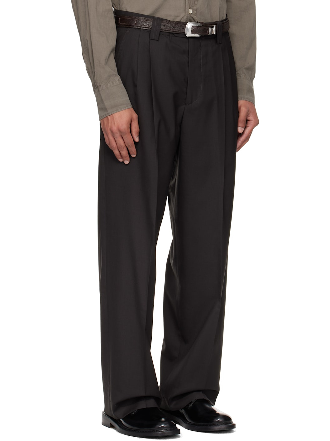 Brown Classic Trousers - 2