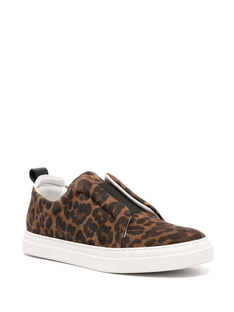Pierre Hardy Baskets Slider leopard-pattern suede sneakers outlook