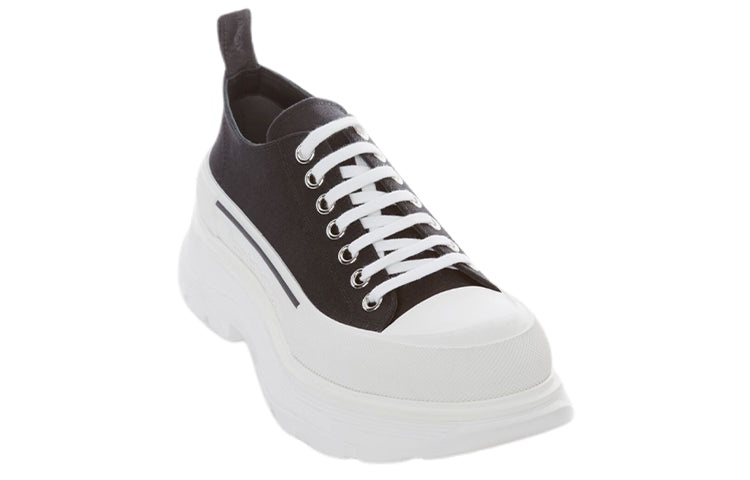(WMNS) Alexander McQueen Tread Slick Low Lace Up 'Black White' FW21 611705W4MV21070 - 3