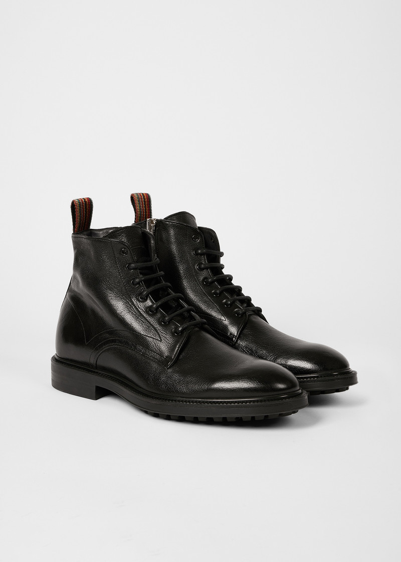 Black Leather 'Sparrow' Boots 4