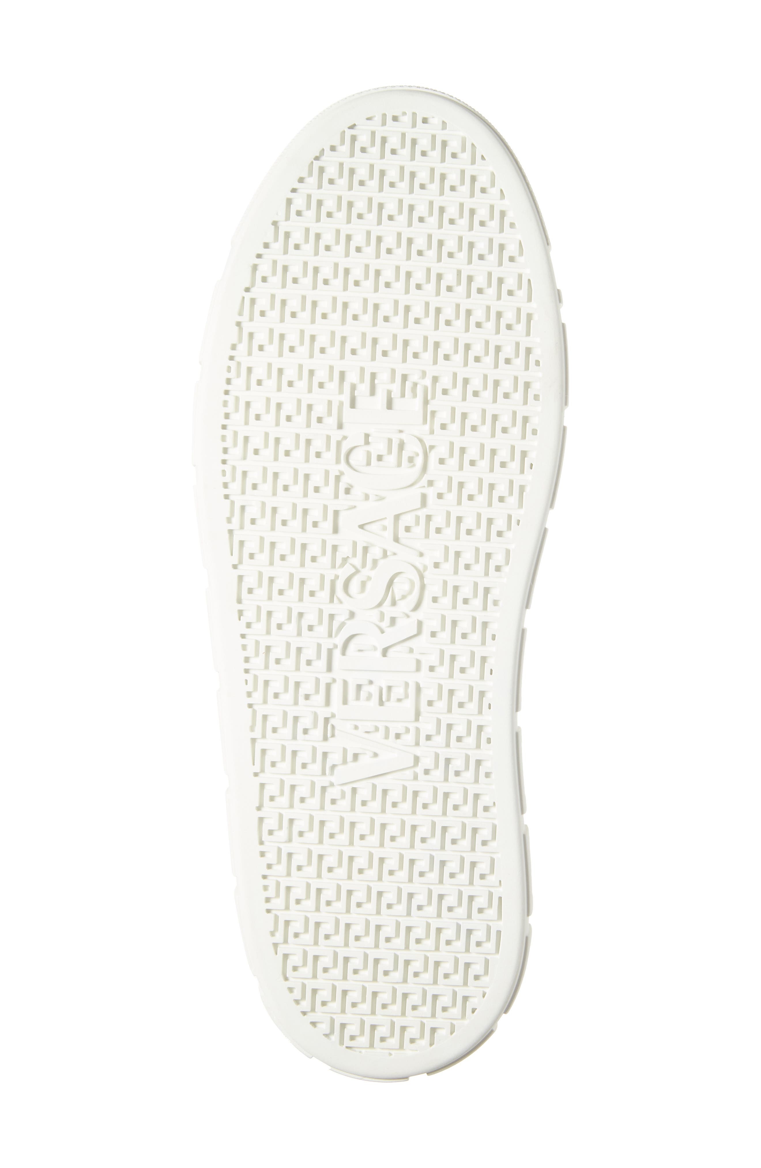 Versace Studded Greca Sneaker in White Black-Versace Gold at Nordstrom - 5