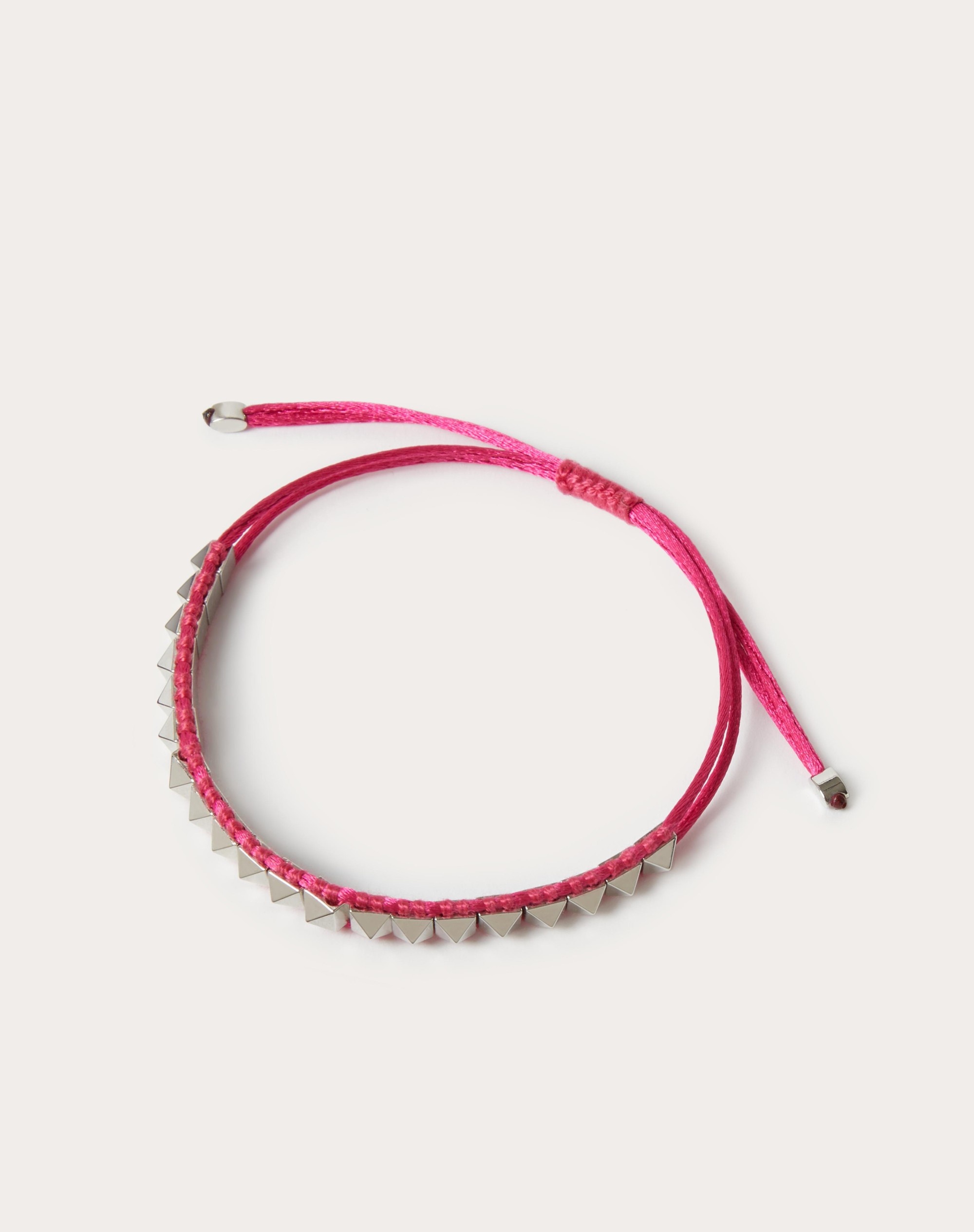 COTTON AND METAL VALENTINO COLOR SIGN BRACELET - 3