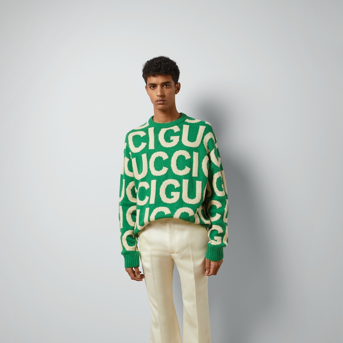 Wool sweater with Gucci intarsia - 5
