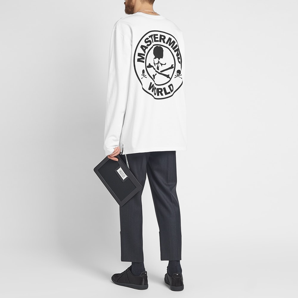 MASTERMIND WORLD Long Sleeve Opal Skull Cut & Sew Crew Tee - 10