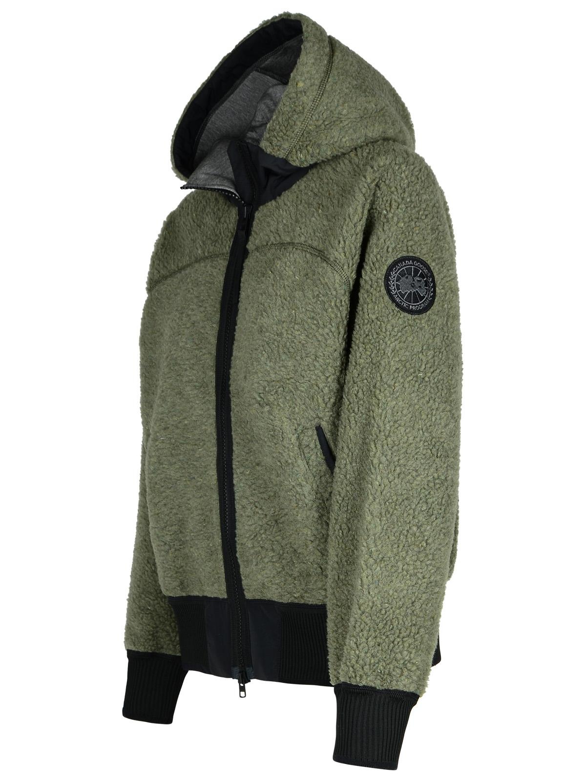 Canada Goose 'Simcoe' Green Wool Blend Fleece Woman - 2