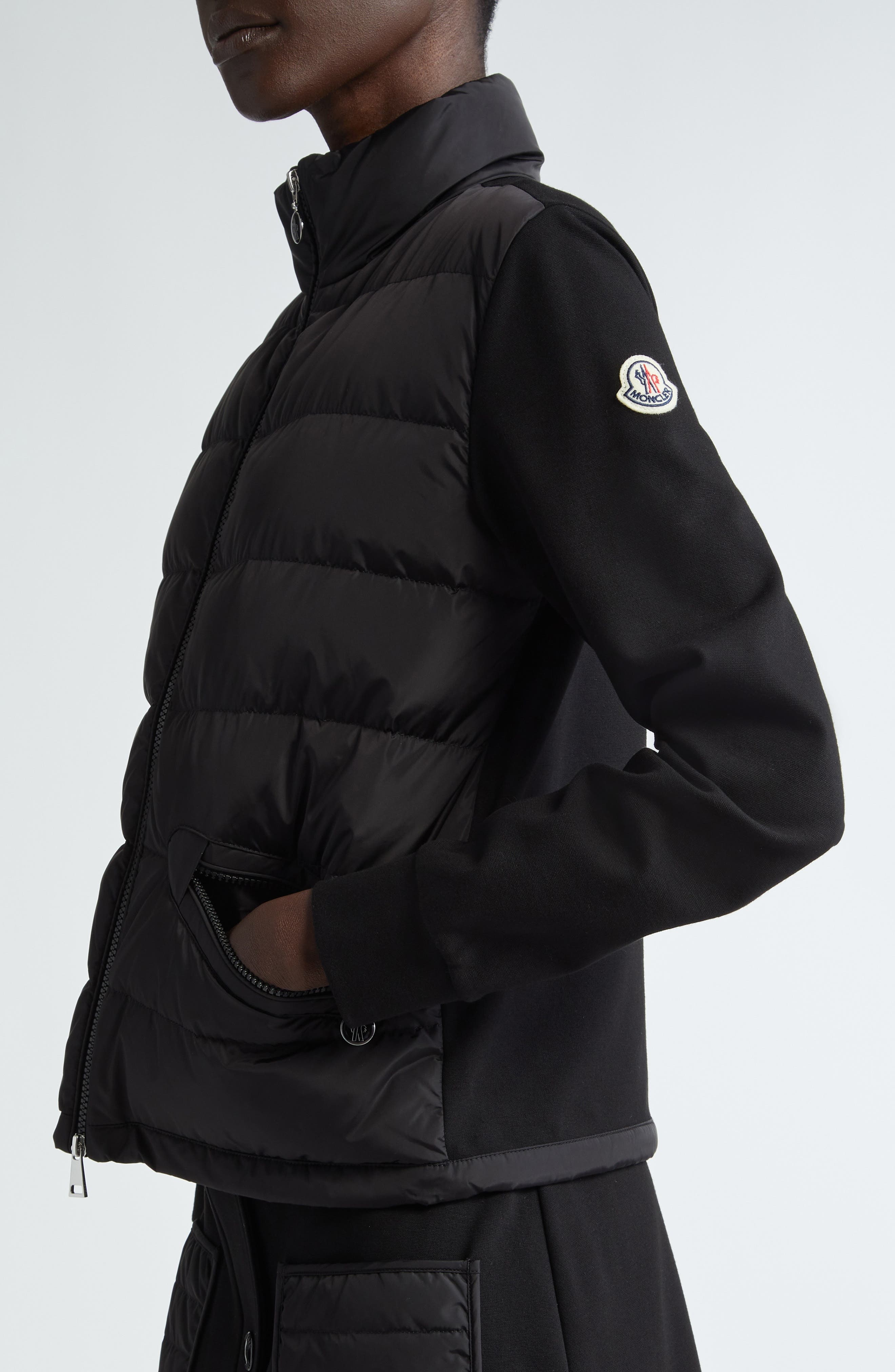 Mixed Media Down Puffer Jacket - 5