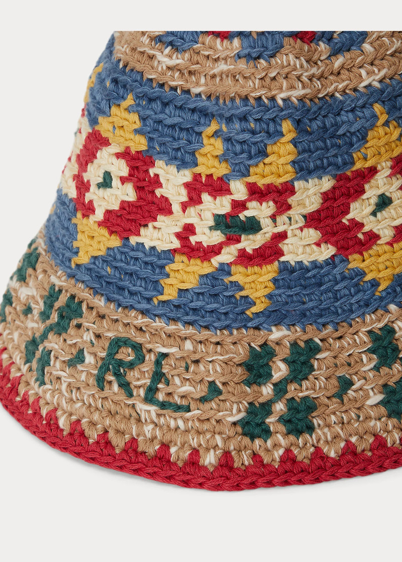 Crocheted Cotton-Linen Bucket Hat 3