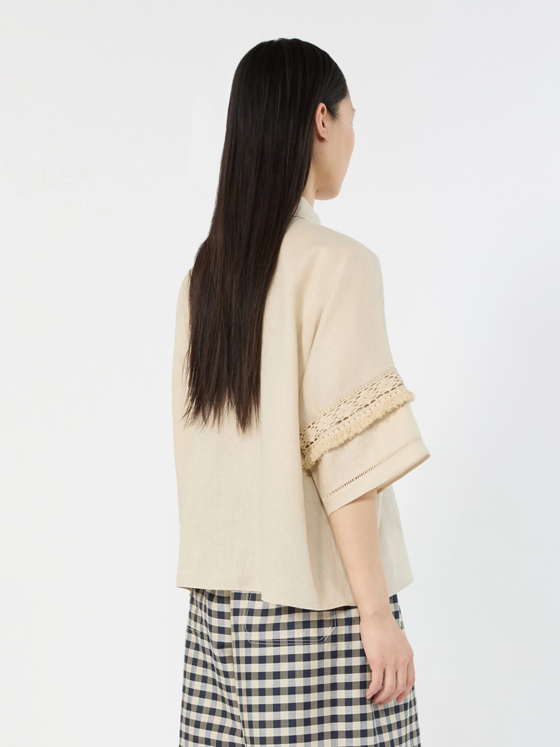 WKIPALA Linen fabric shirt - SAND 4