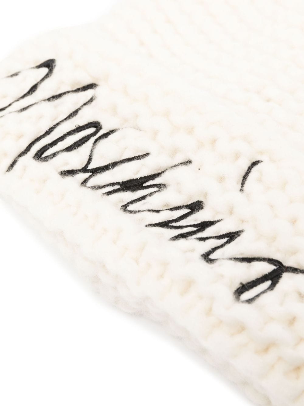 logo-embroidered knitted beanie - 2