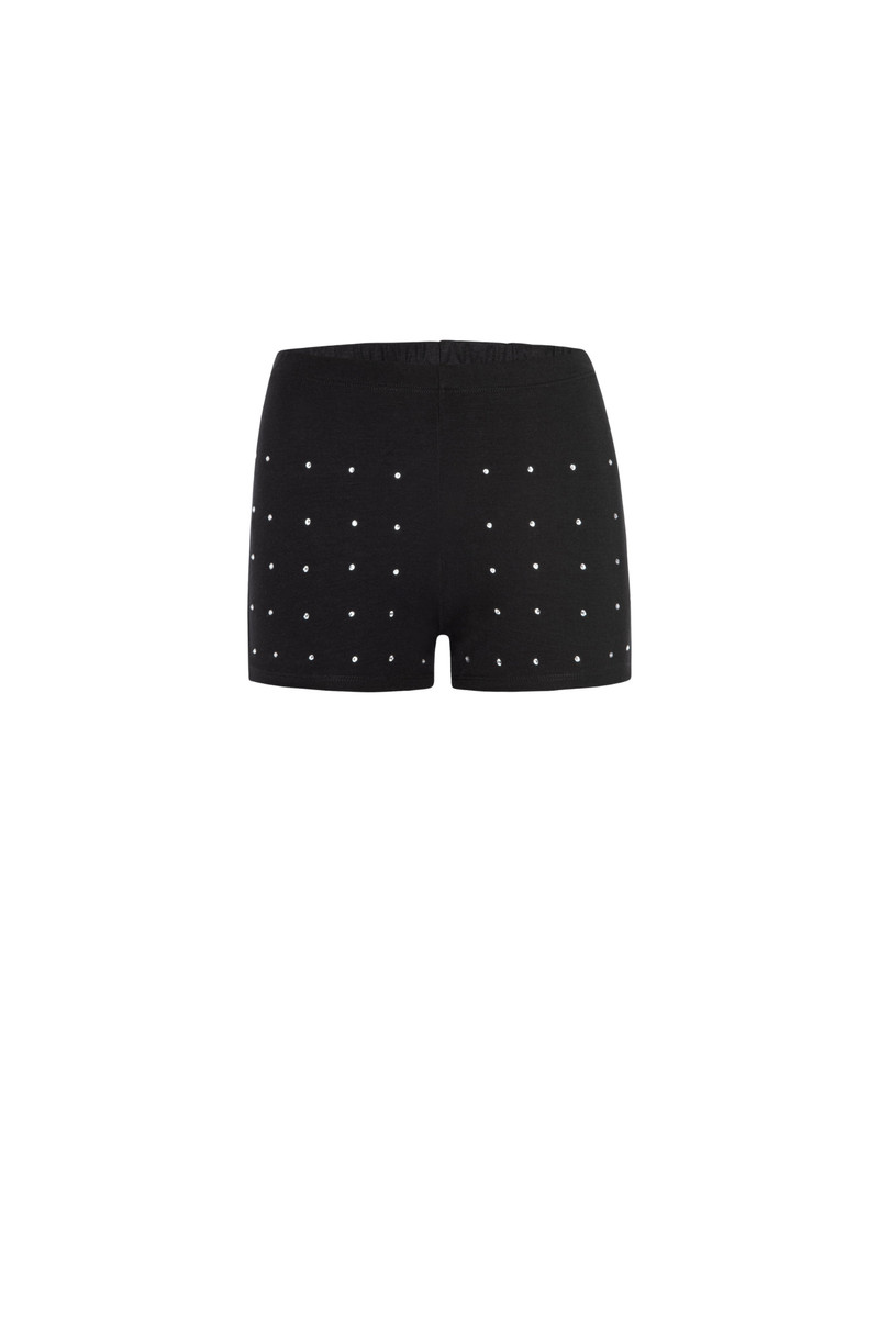 miaou BOOTY SHORT - BLACK RHINESTONE outlook