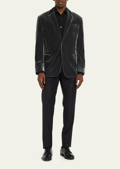 GIORGIO ARMANI Men's Velvet Sport Coat outlook