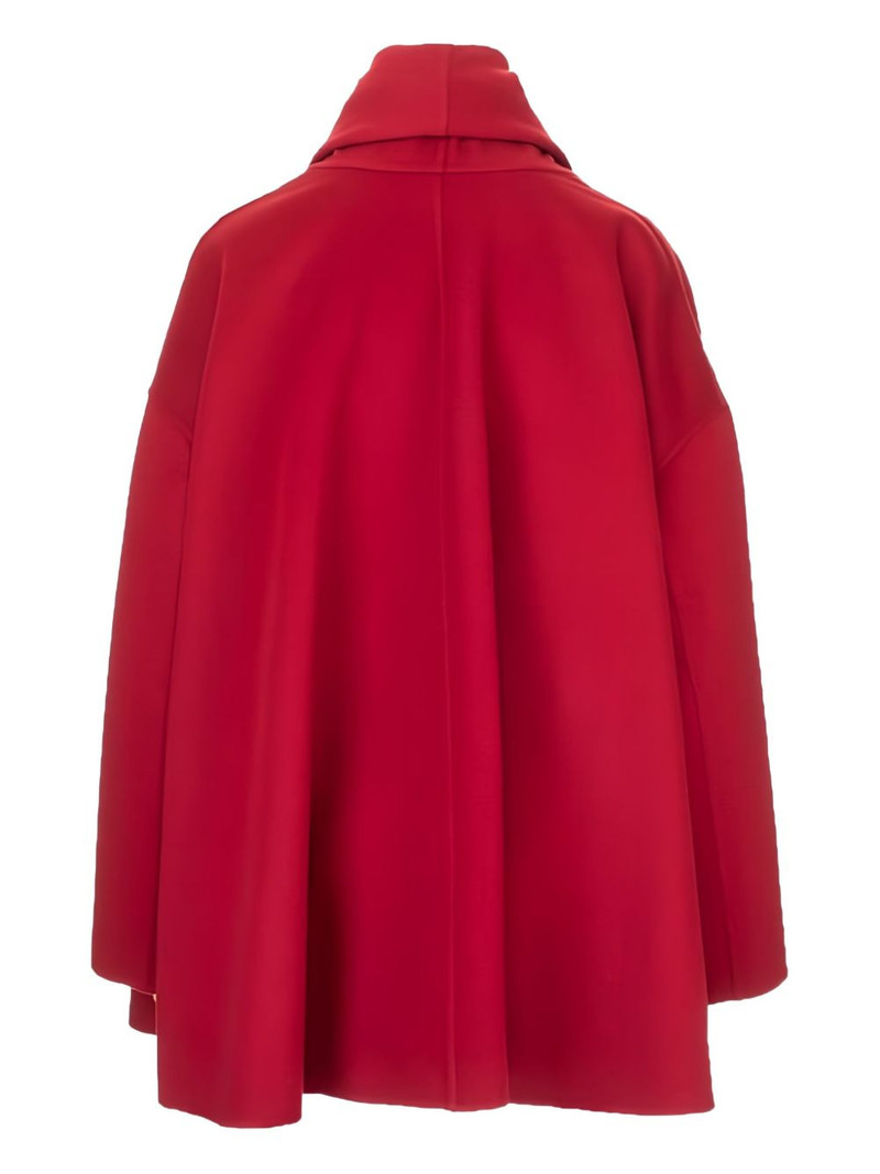 Valentino ribbon-detail cape coat outlook