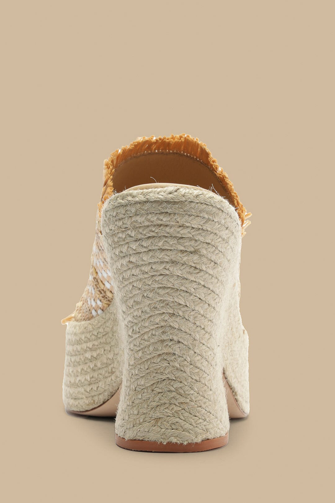 Natural Weaved Raffia Platform Sandal - 4
