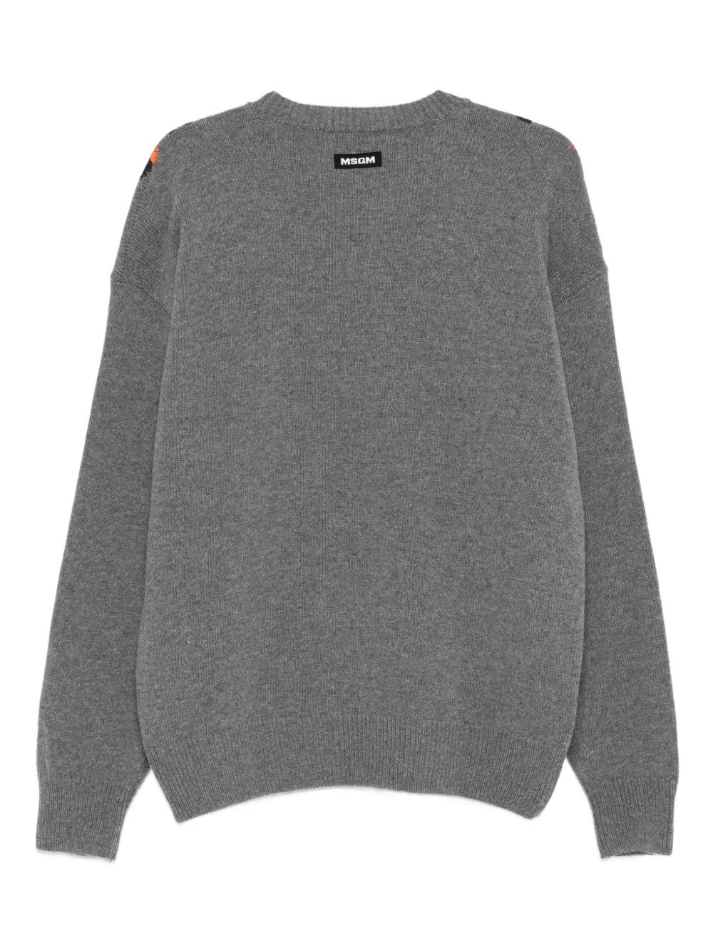 rabbit-print crew-neck sweater - 2