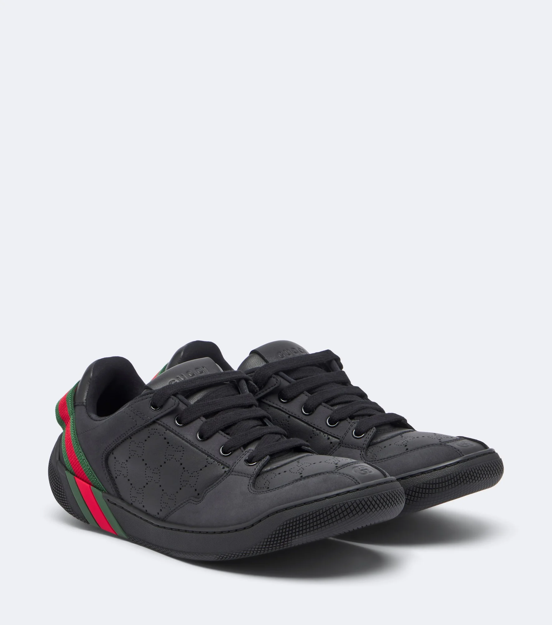 Screener Web Stripe leather sneakers - 1