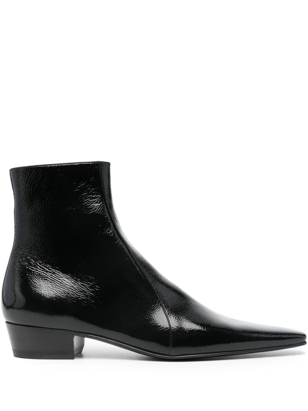 35mm patent-leather ankle boots - 1