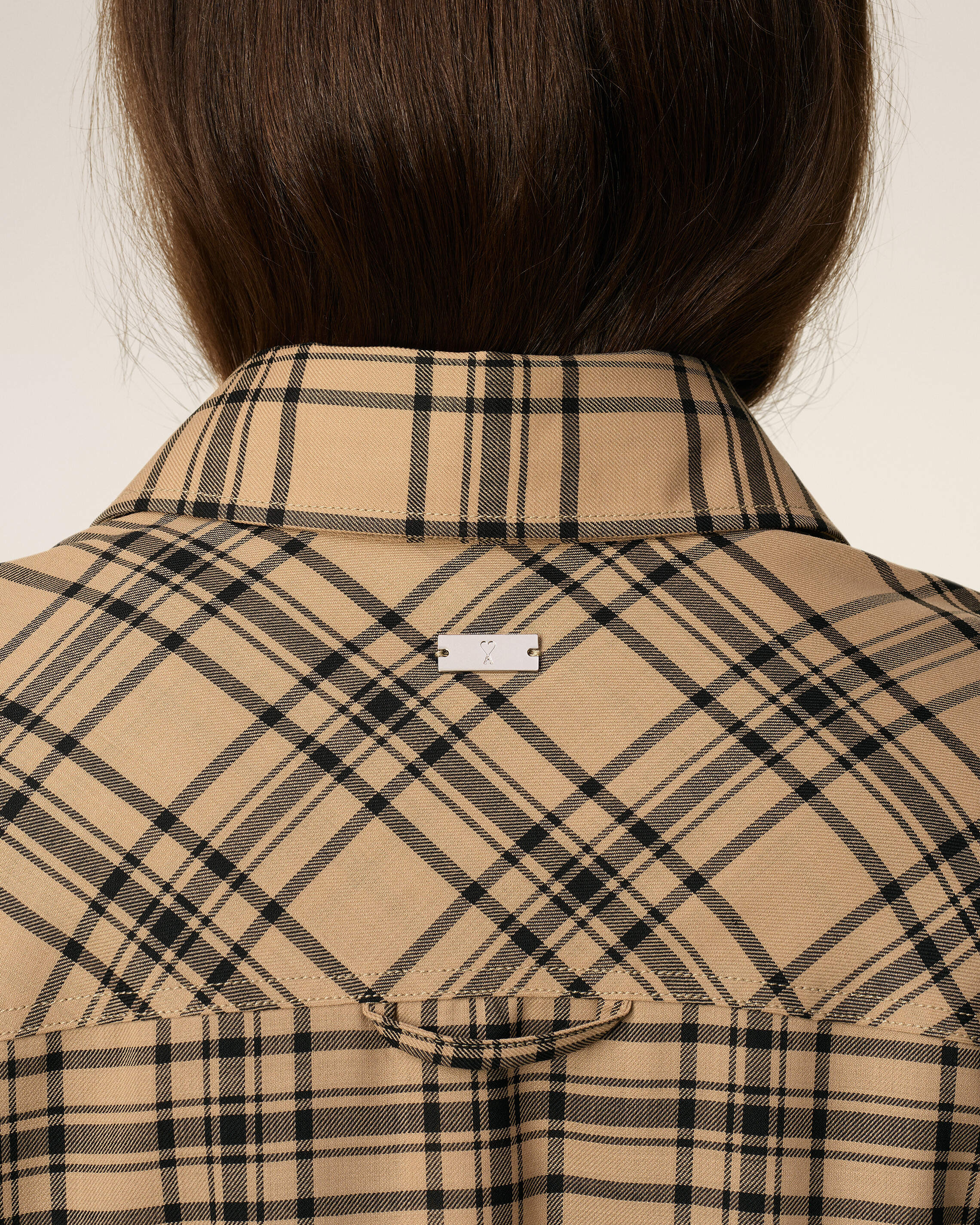 BROWN WOOL CHECKED LUMBERJACK SHIRT - 10