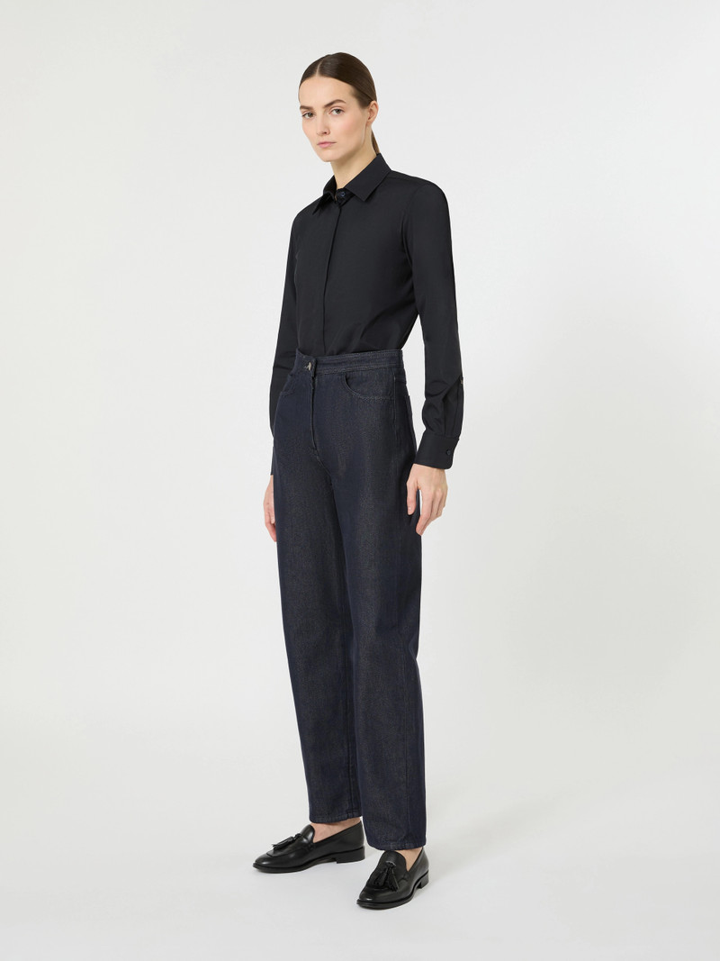 Max Mara MAROSO Cotton poplin shirt - ULTRAMARINE outlook