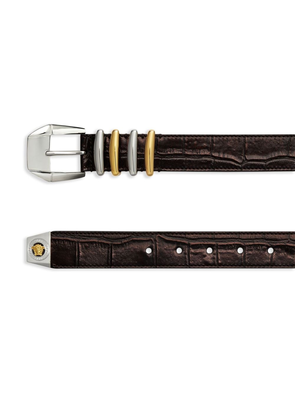 croc-embossed belt - 2