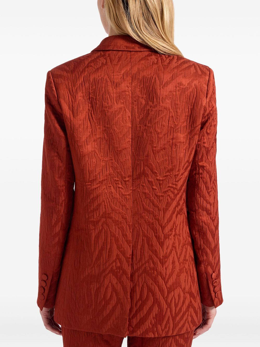 textured double-breasted jacket - 3