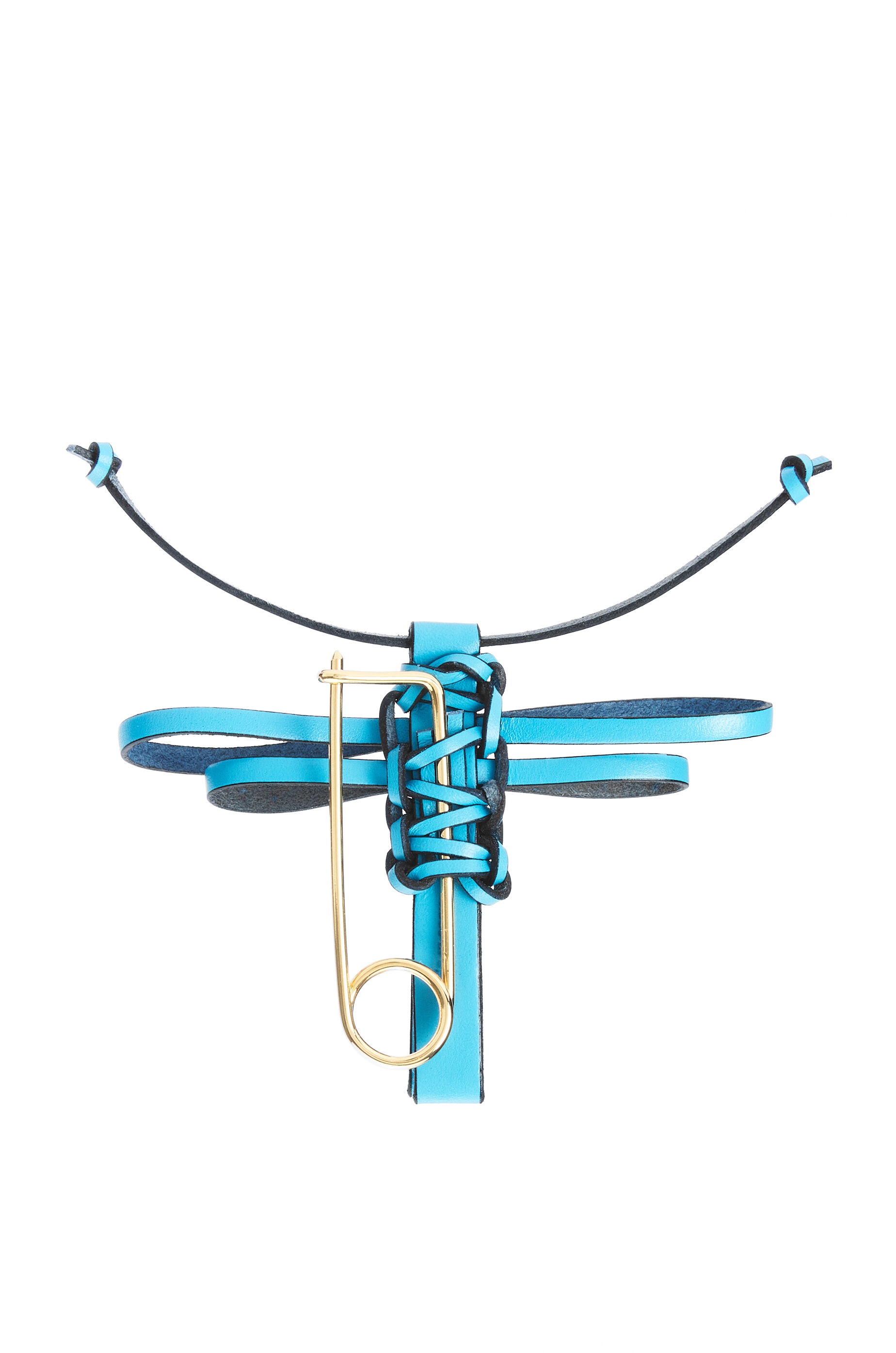 Butterfly pin charm in calfskin and metal - 2