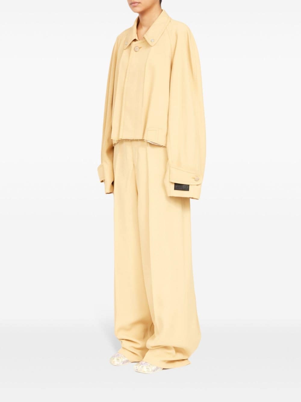 logo-patch oversized jacket - 6