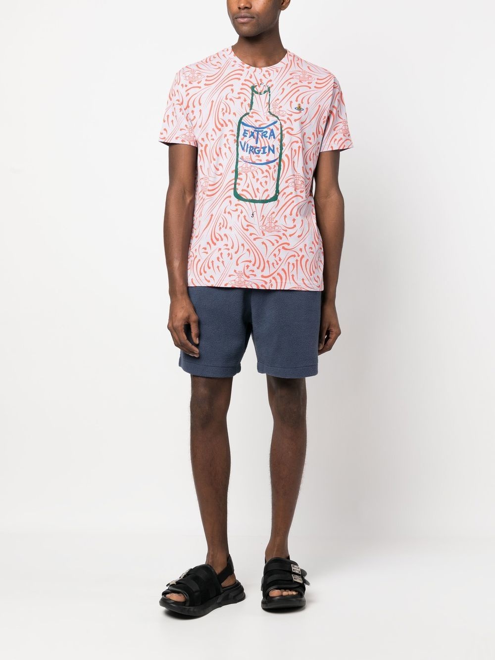 drawstring-waist track shorts - 2