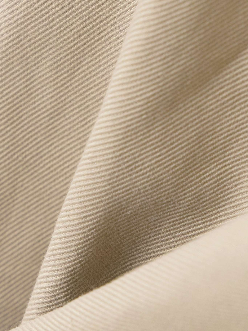 Bead-embellished cropped cotton and linen-blend twill straight-leg pants 5
