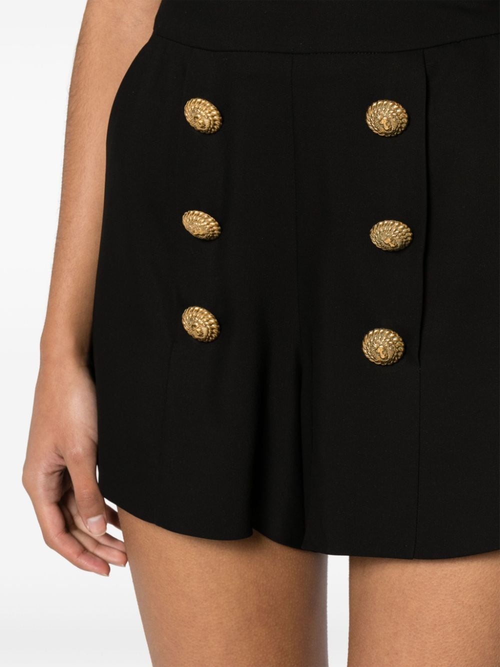 button-embellished shorts - 5