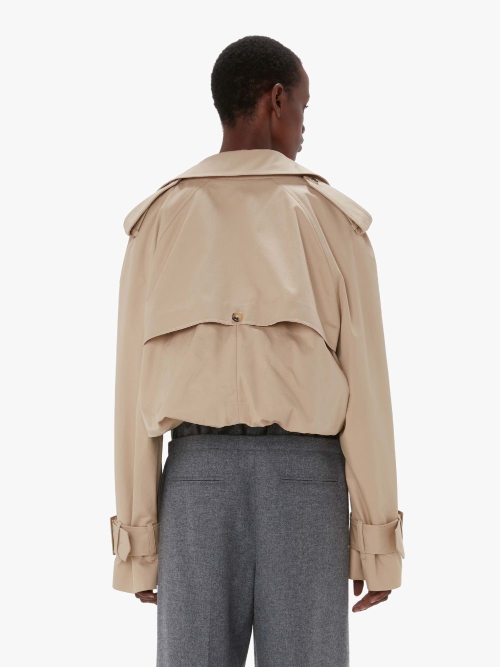 CROPPED TRENCH COAT - 3