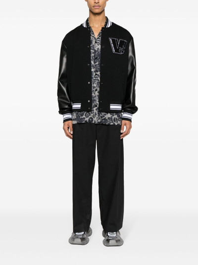 VERSACE JEANS COUTURE logo-patch cotton bomber jacket outlook