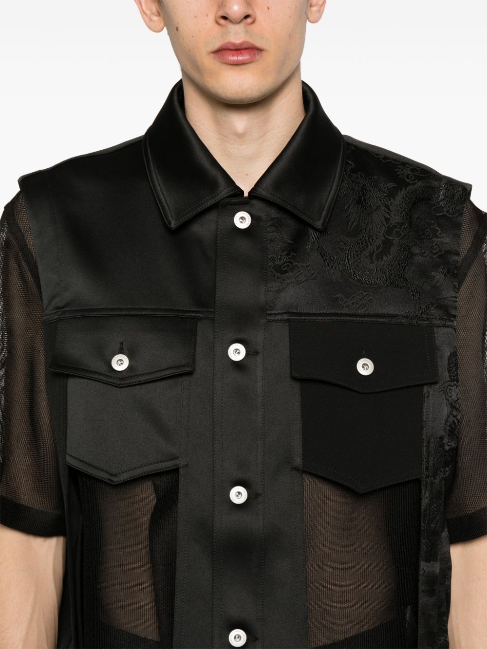layered cut-out vest - 5