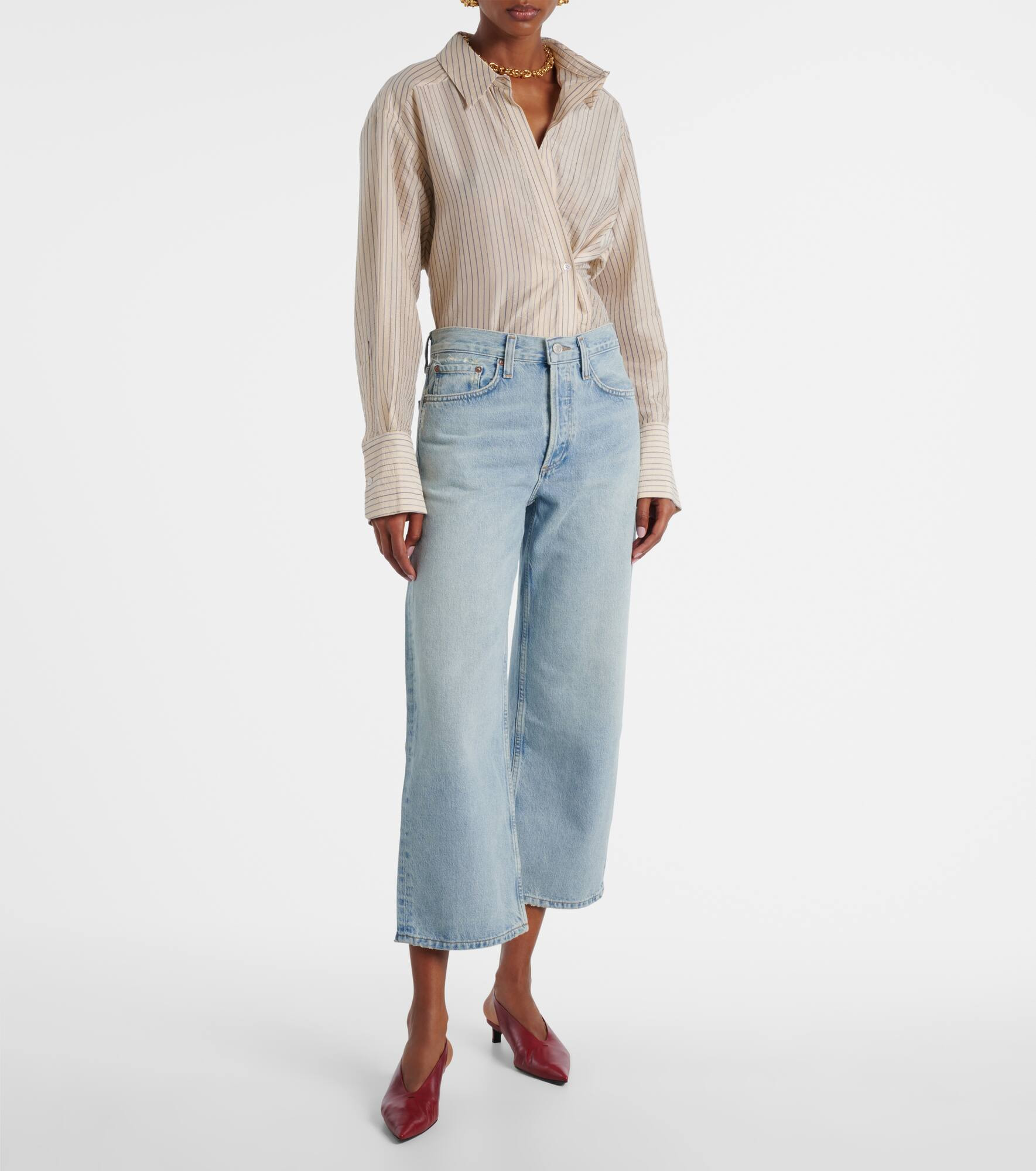 Arc cropped mid-rise wide-leg jeans - 7