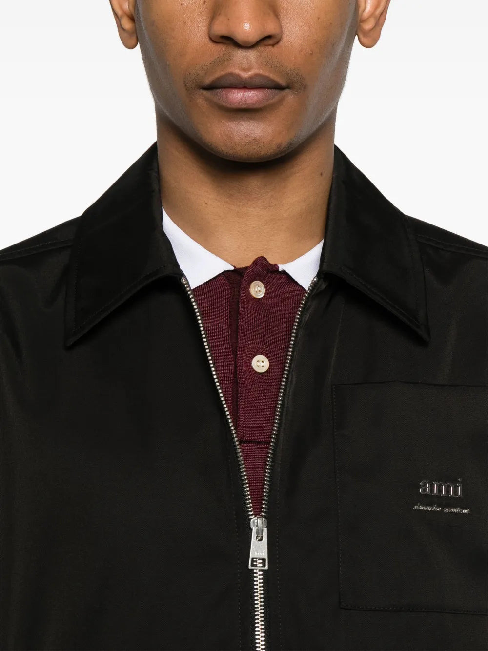Blouson zippé Ami alexandre mattiussi - 7