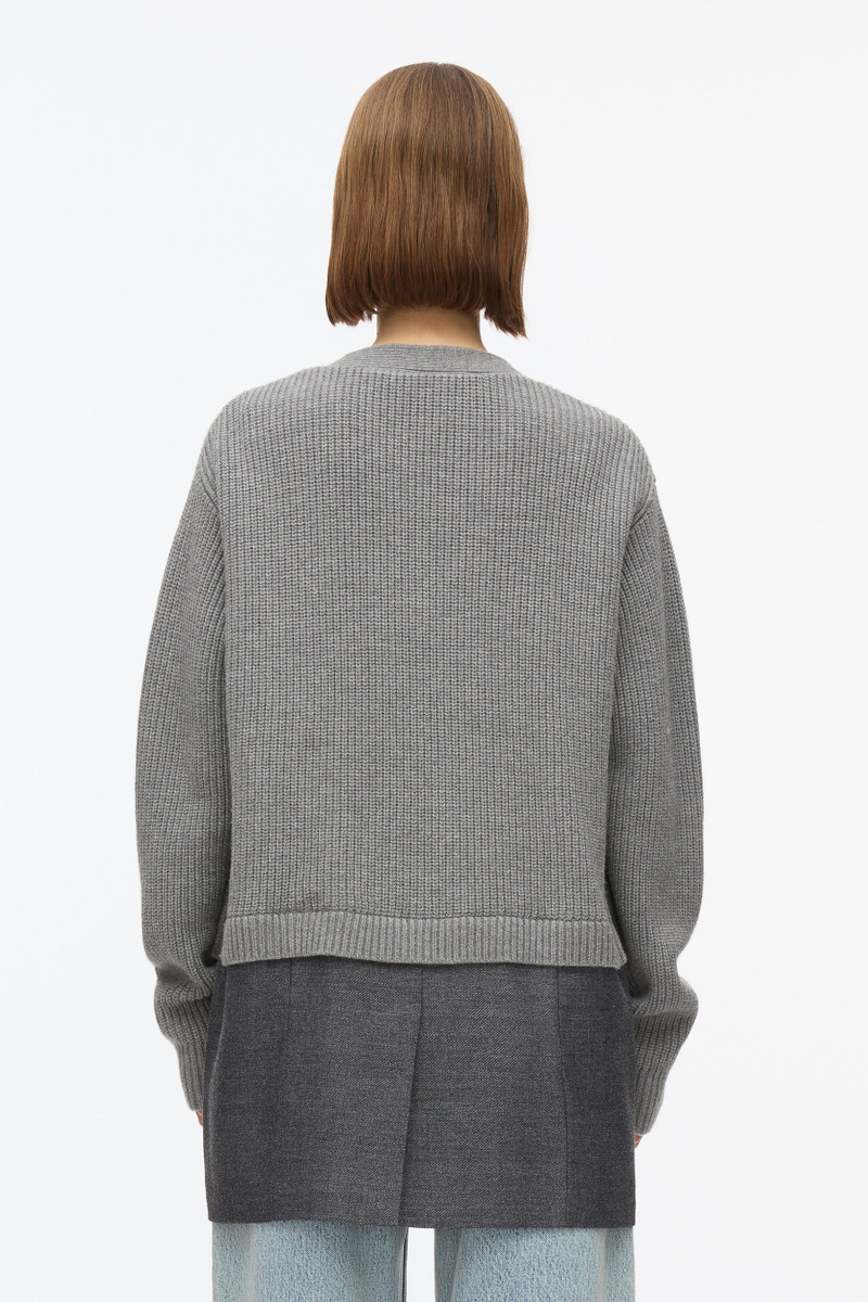 Hybrid Cardigan with Blazer Hem 5