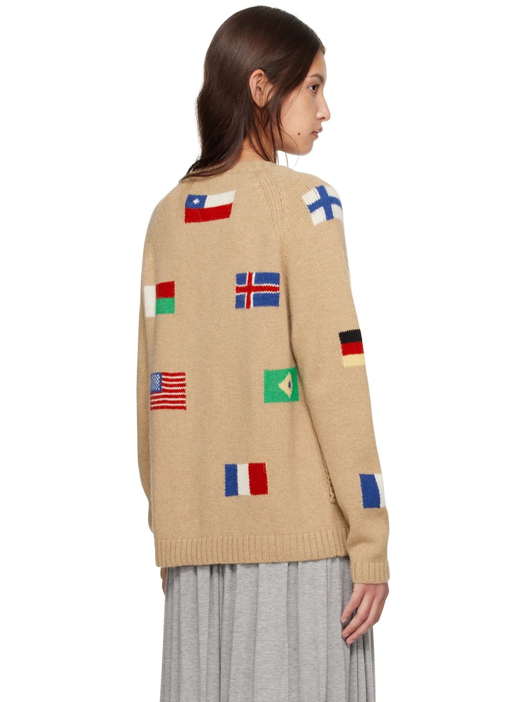 Beige 'Round-The-World' Cardigan - 3