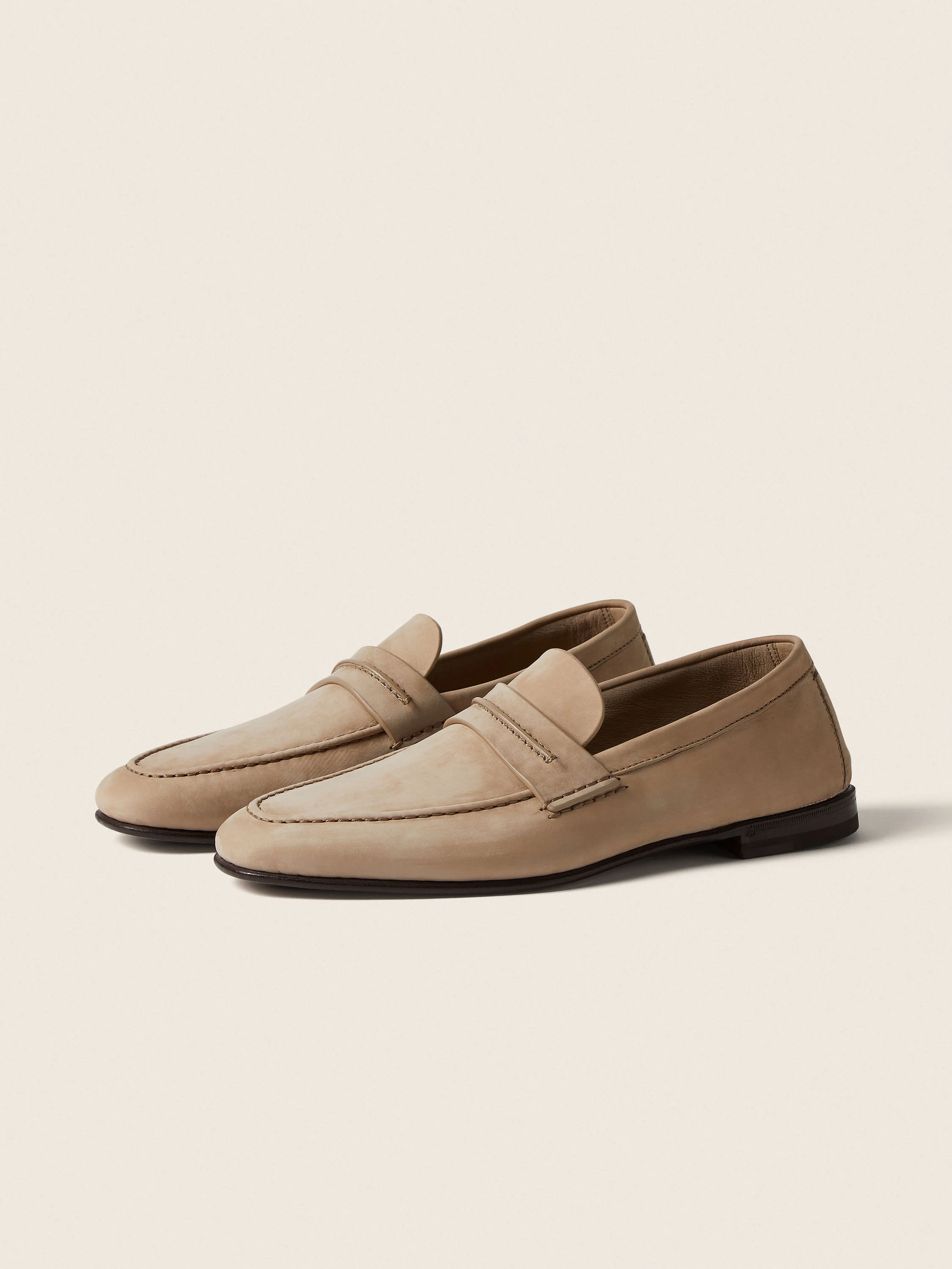 BEIGE SECONDSKIN MOCASSIN LOAFER - 1